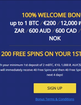 200 Free Spins and 100% Welcome Bonus on your 1st deposit with BetChain