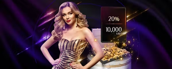 Receive 20% cashback up to 10,000 USDT at Bitcasino